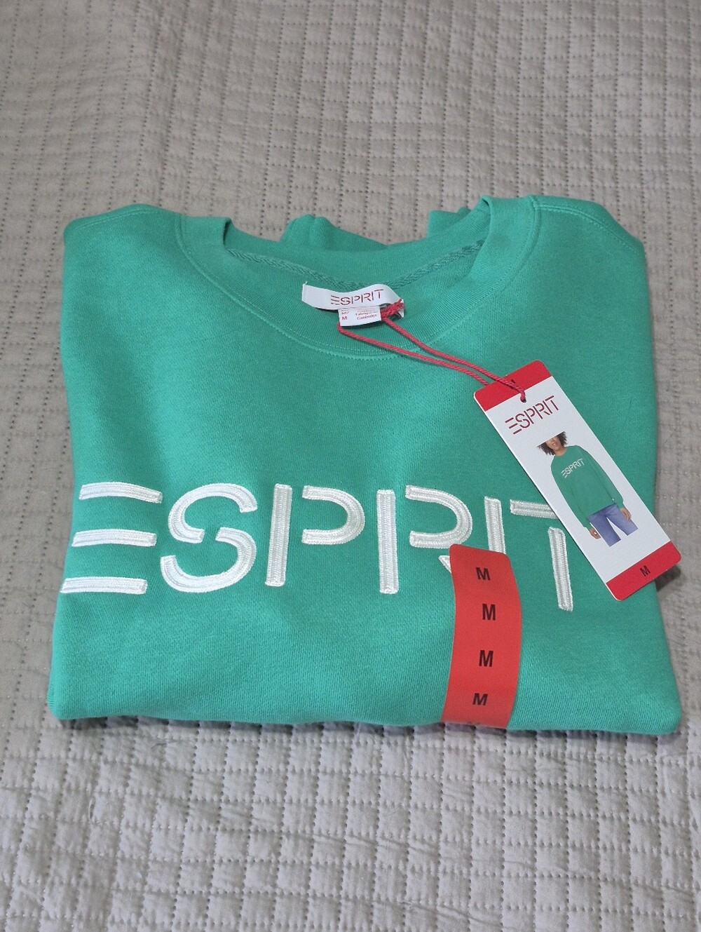 Women's Esprit Embroidered Logo Fleece Crewneck Sweatshirt Size M NWT - Picture 7 of 8